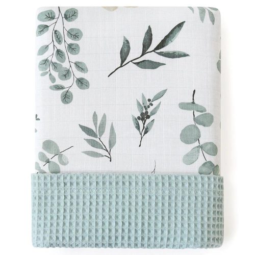 Wafel Baby Deken 110x110 cm - Saliegroen