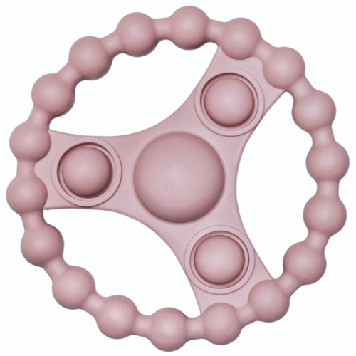 MijnNami Pop-it Siliconen Bijtring - Dusty Pink