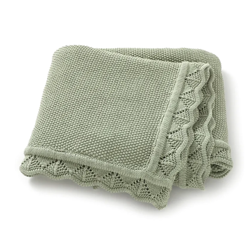 Lace Knit Babydeken - Willow